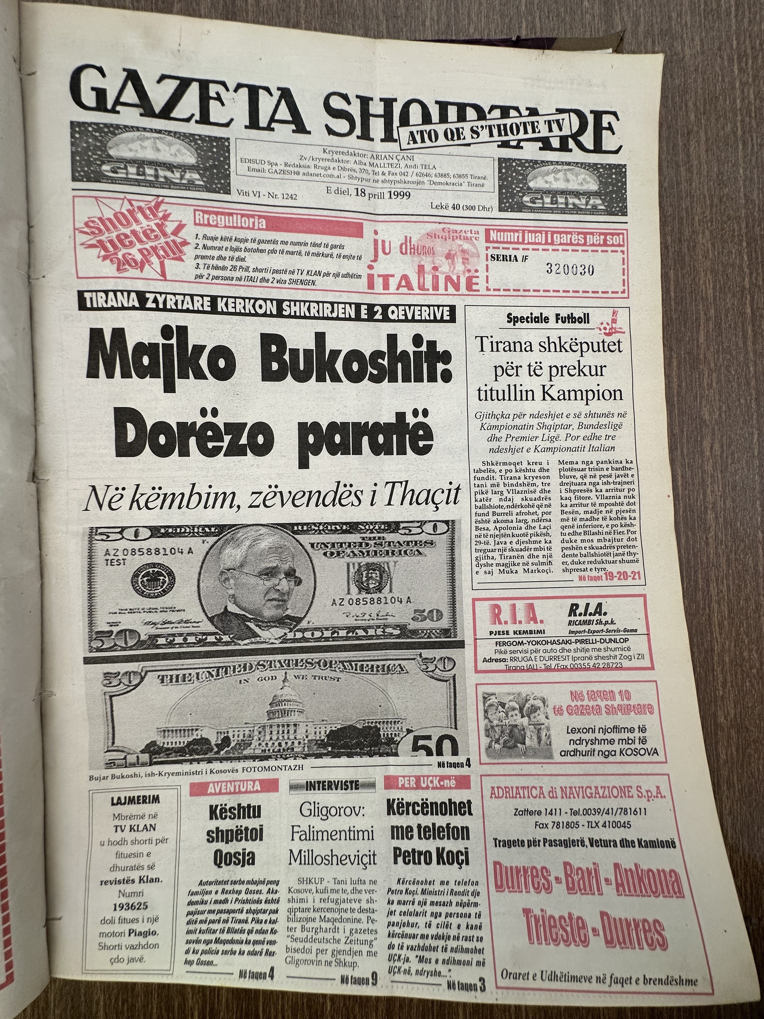 Gazeta Shqiptare 1999-04-18